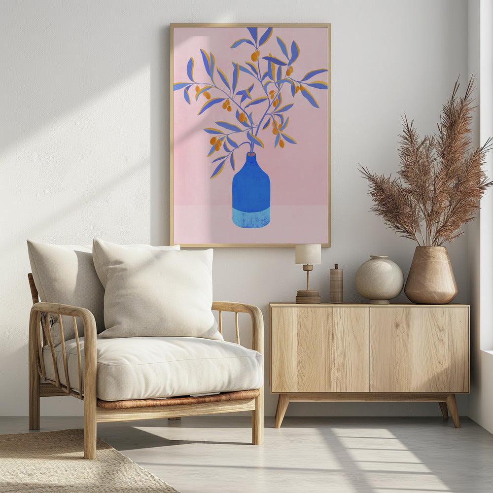 Blue Branches Still Life | Poster