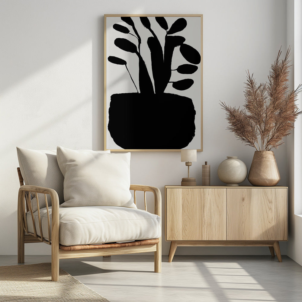 Potted Plant Silhouette No2 | Poster