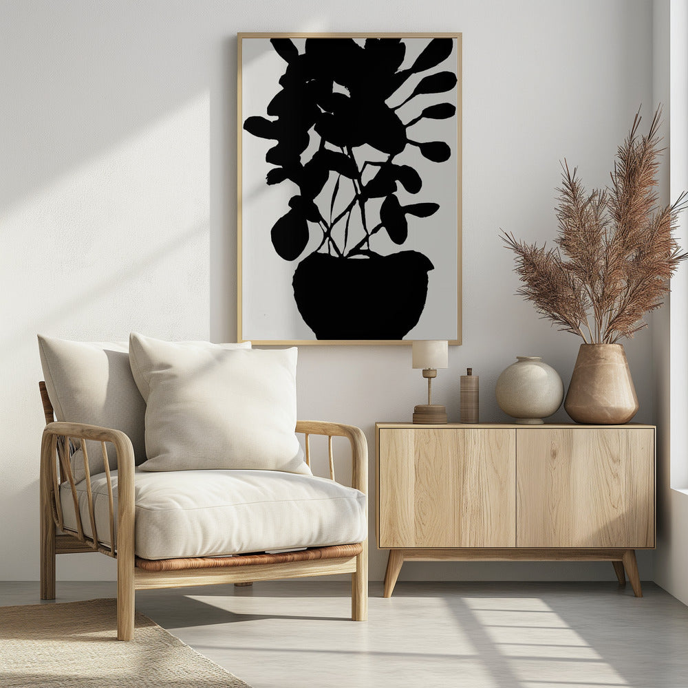 Potted Plant Silhouette No3 | Poster