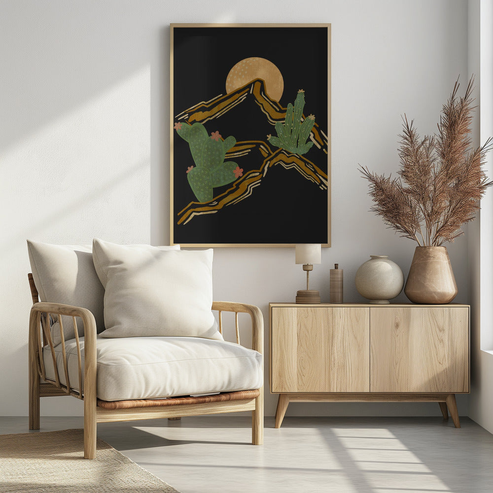 Rocky Mountain and Cactus | Poster