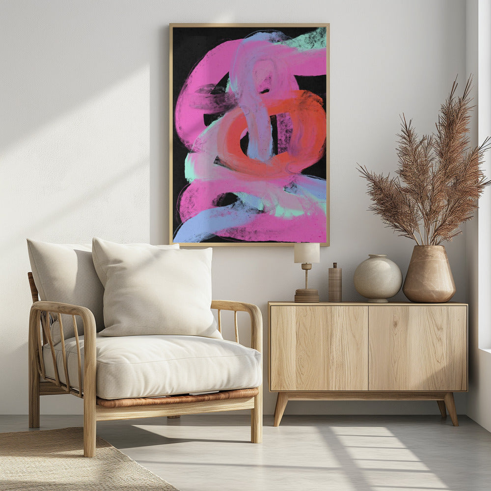 Neon Swirls | Poster