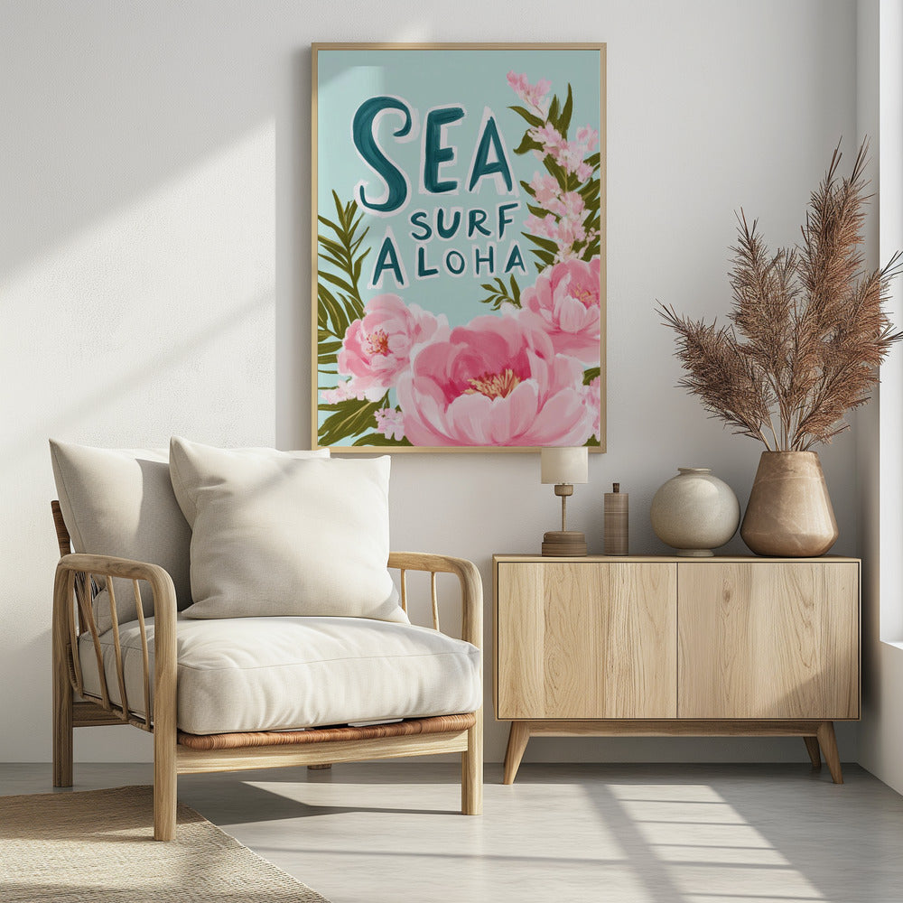 Aloha Blossom Surf | Poster