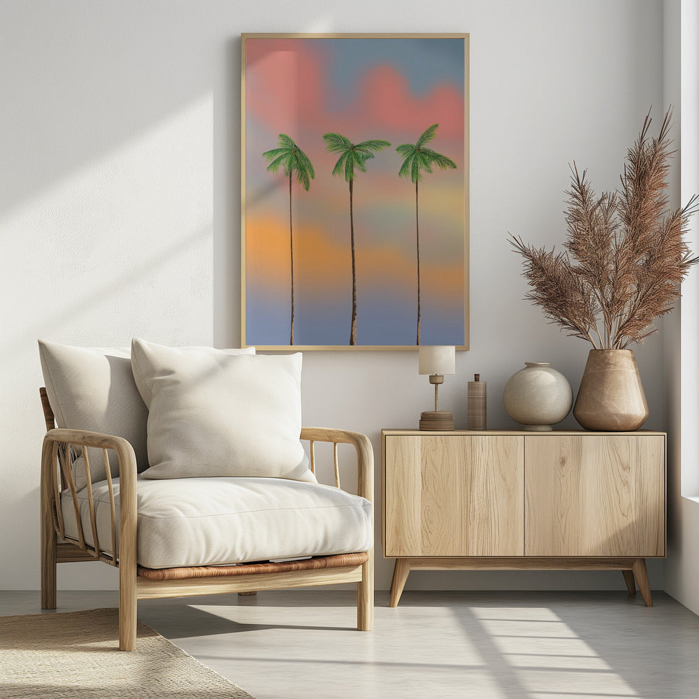 Three Tall Palm Trees | Poster