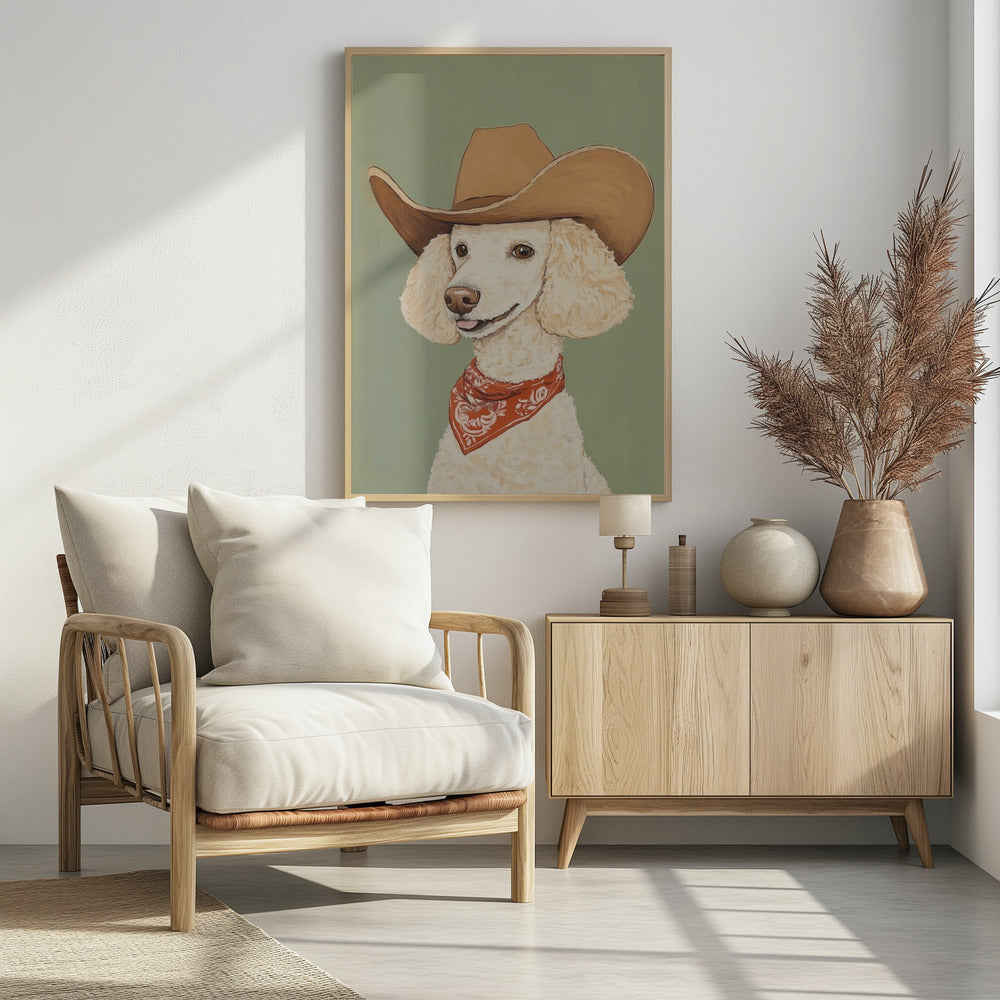 Cowboy Poodle Dog | Poster