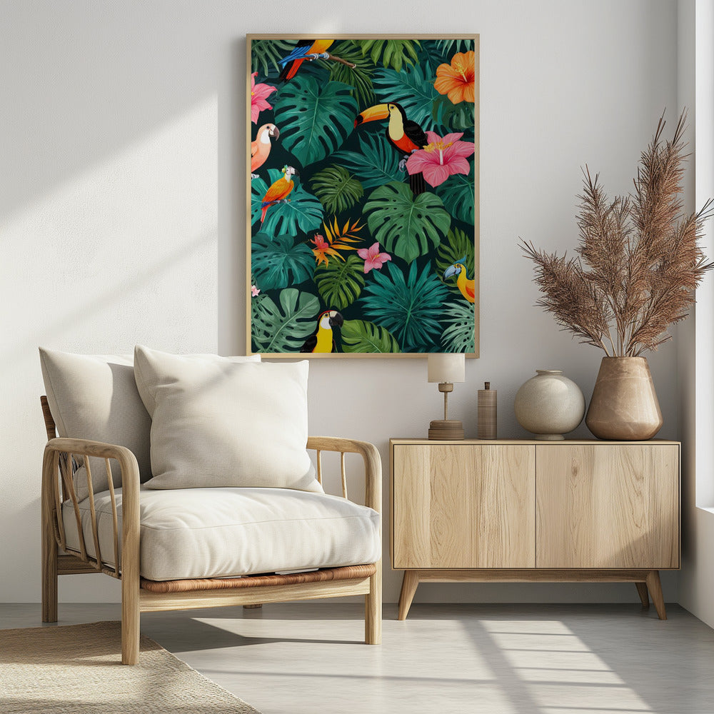 Tropical Paradise Jungle Pattern | Poster