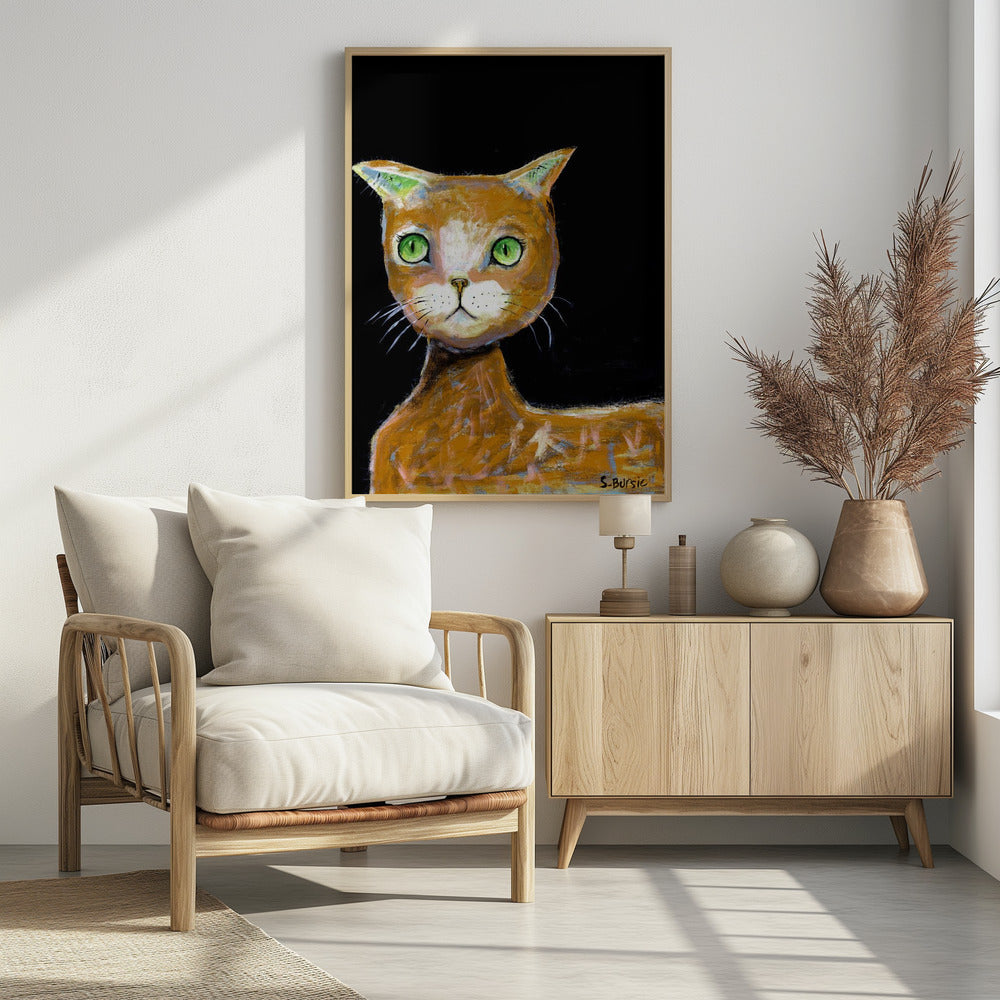 The Brown Big Eyed Cat | Poster