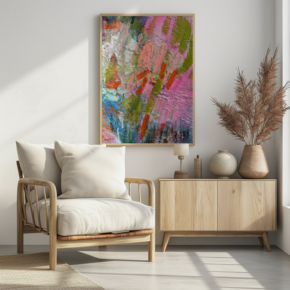 Whispering Pink Brushstrokes | Poster