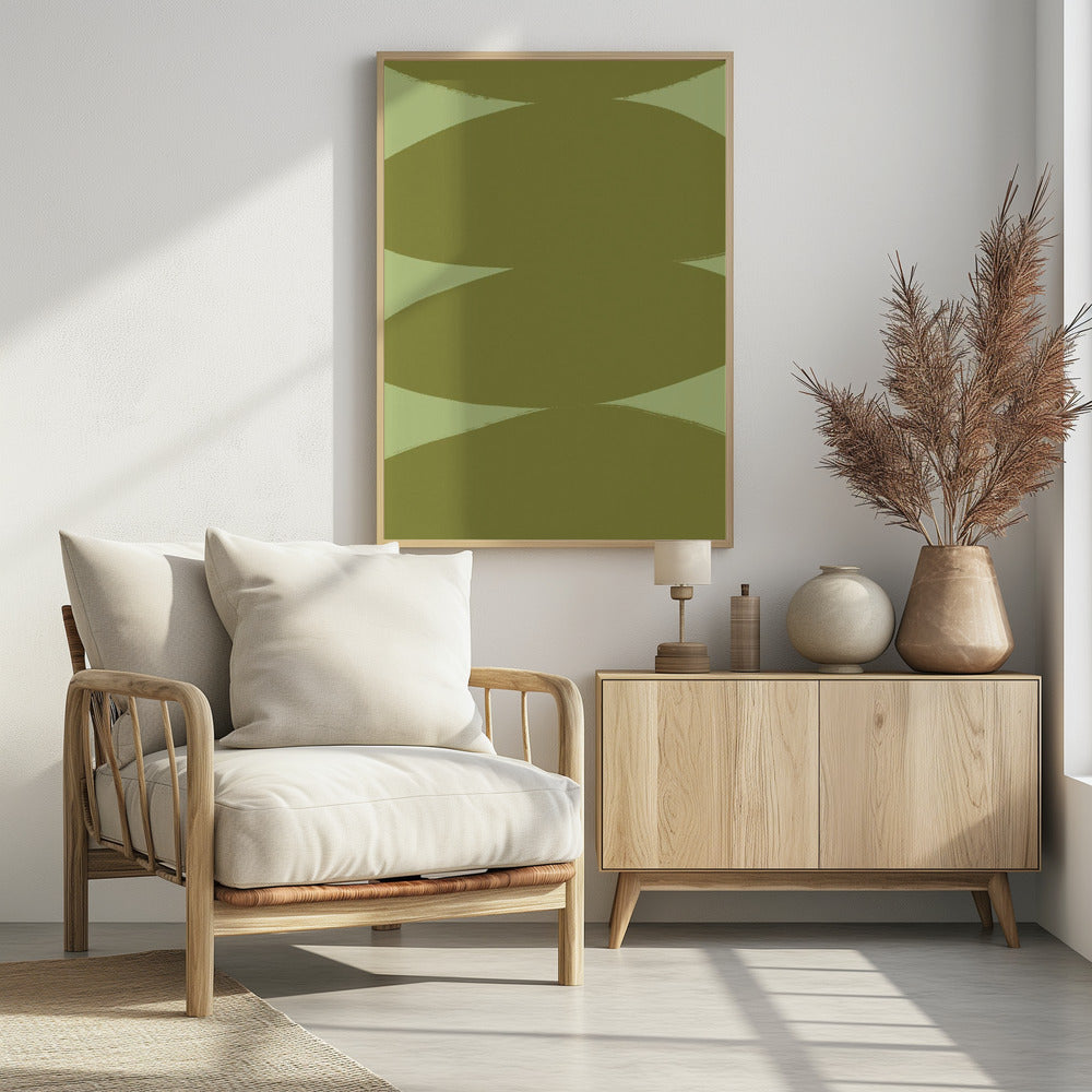 Green Harmony Shapes | Poster