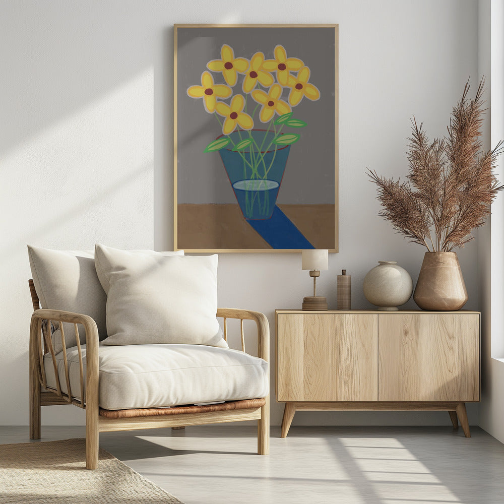 Daisies in vase | Poster