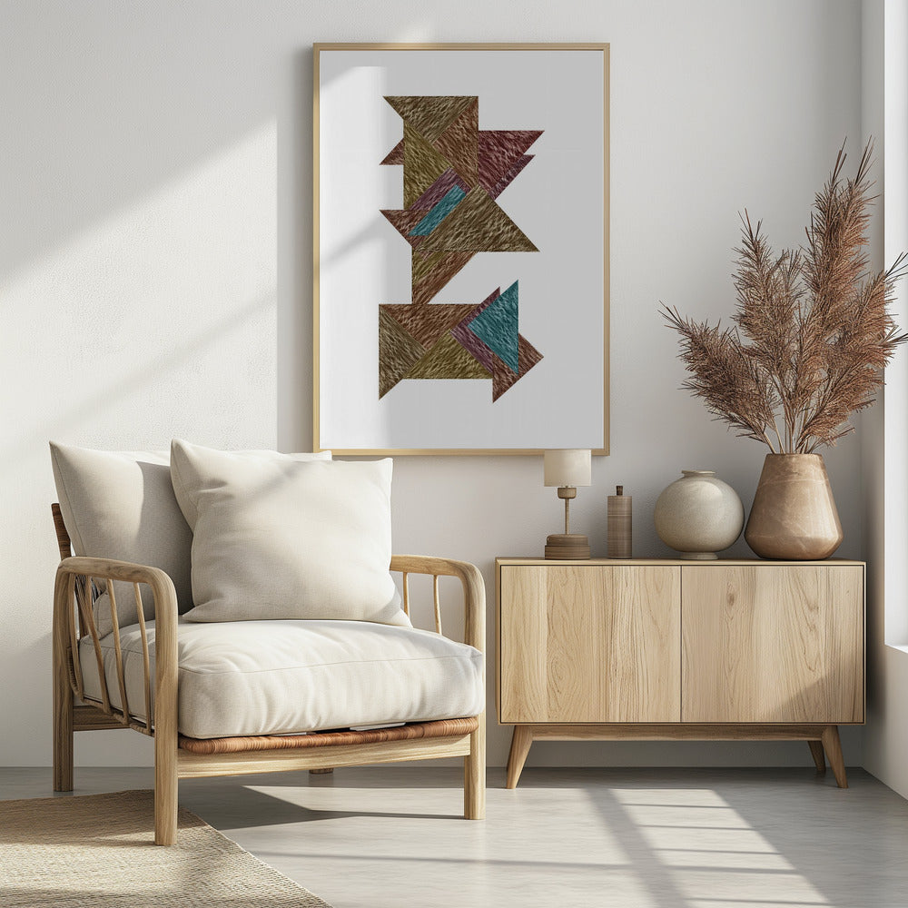 Mocha Textural Abstract 2 | Poster