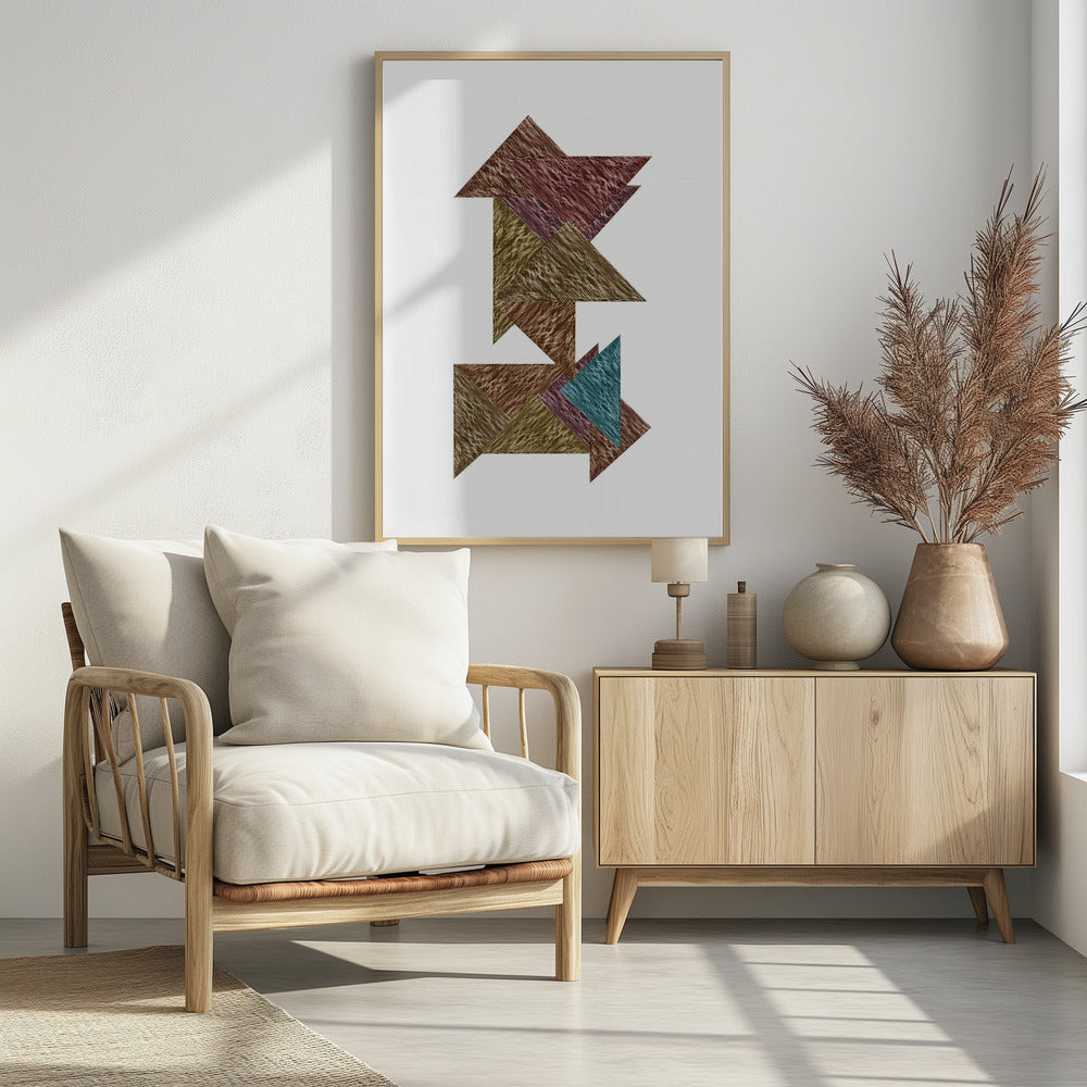 Mocha Textural Abstract 1 | Poster
