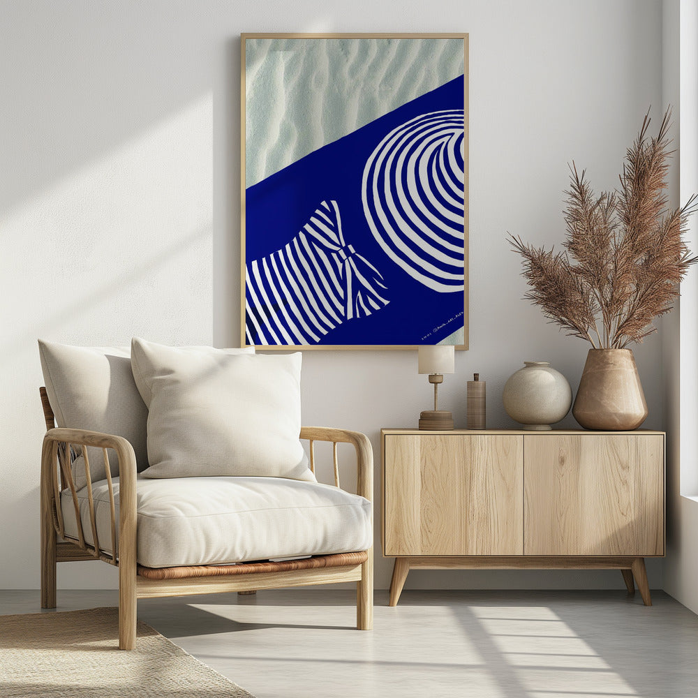 Beach Wall Art, Tanning By The Med Sea Art Print | Poster