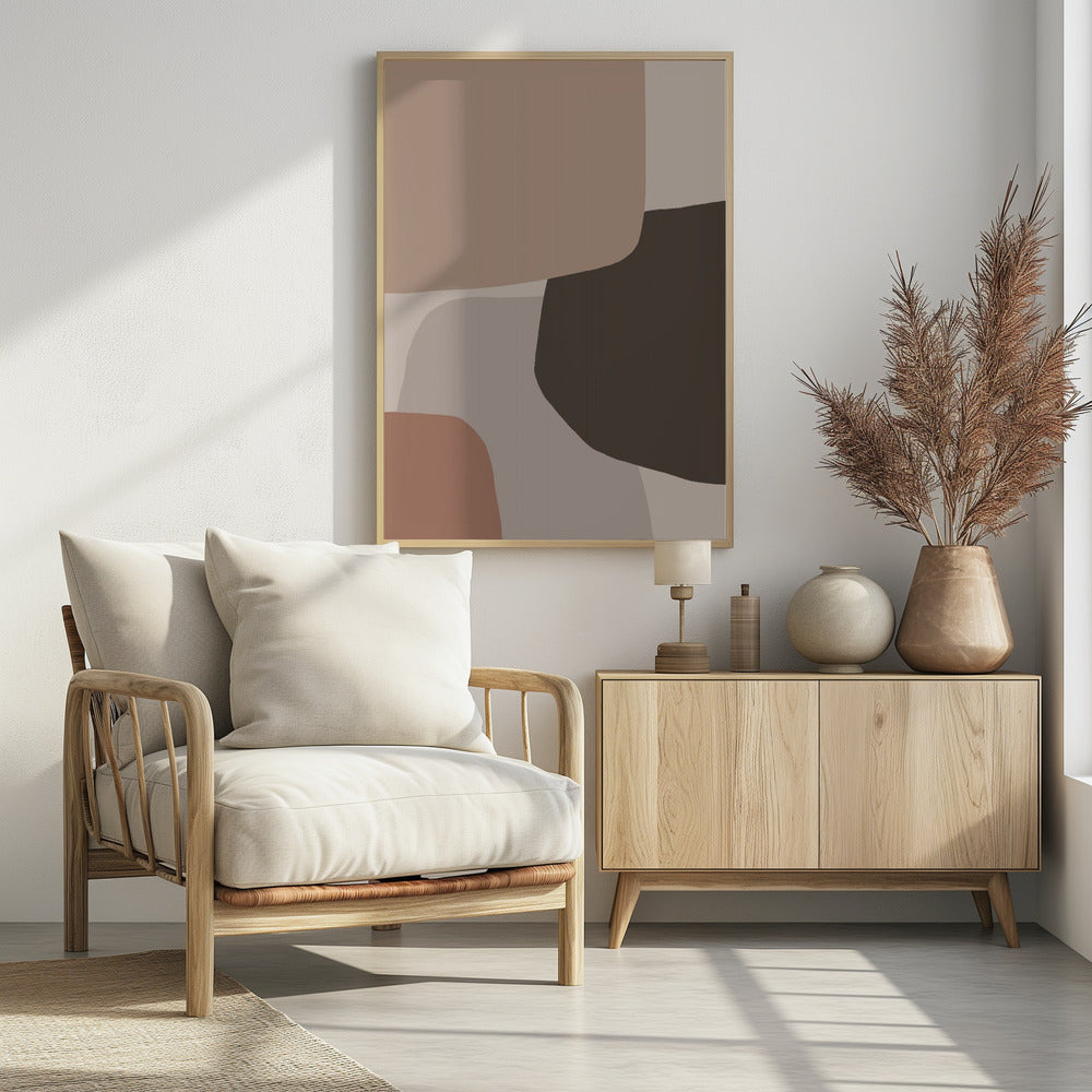 Organic Shapes in Earthy Tones | Poster