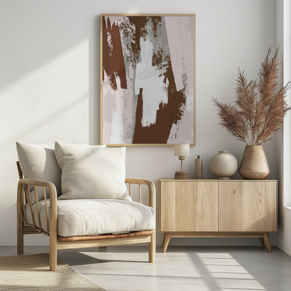 Abstract Brown Paint | Poster