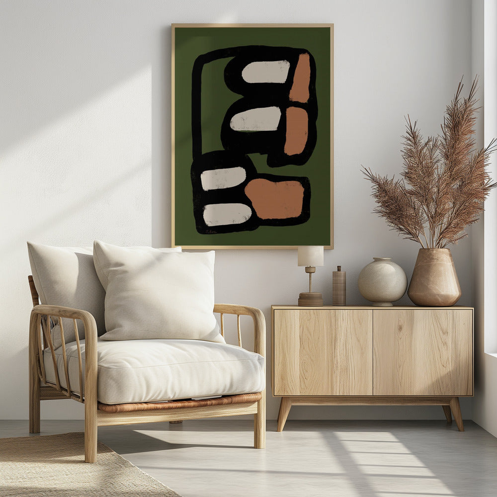 Oval abstract green | Poster