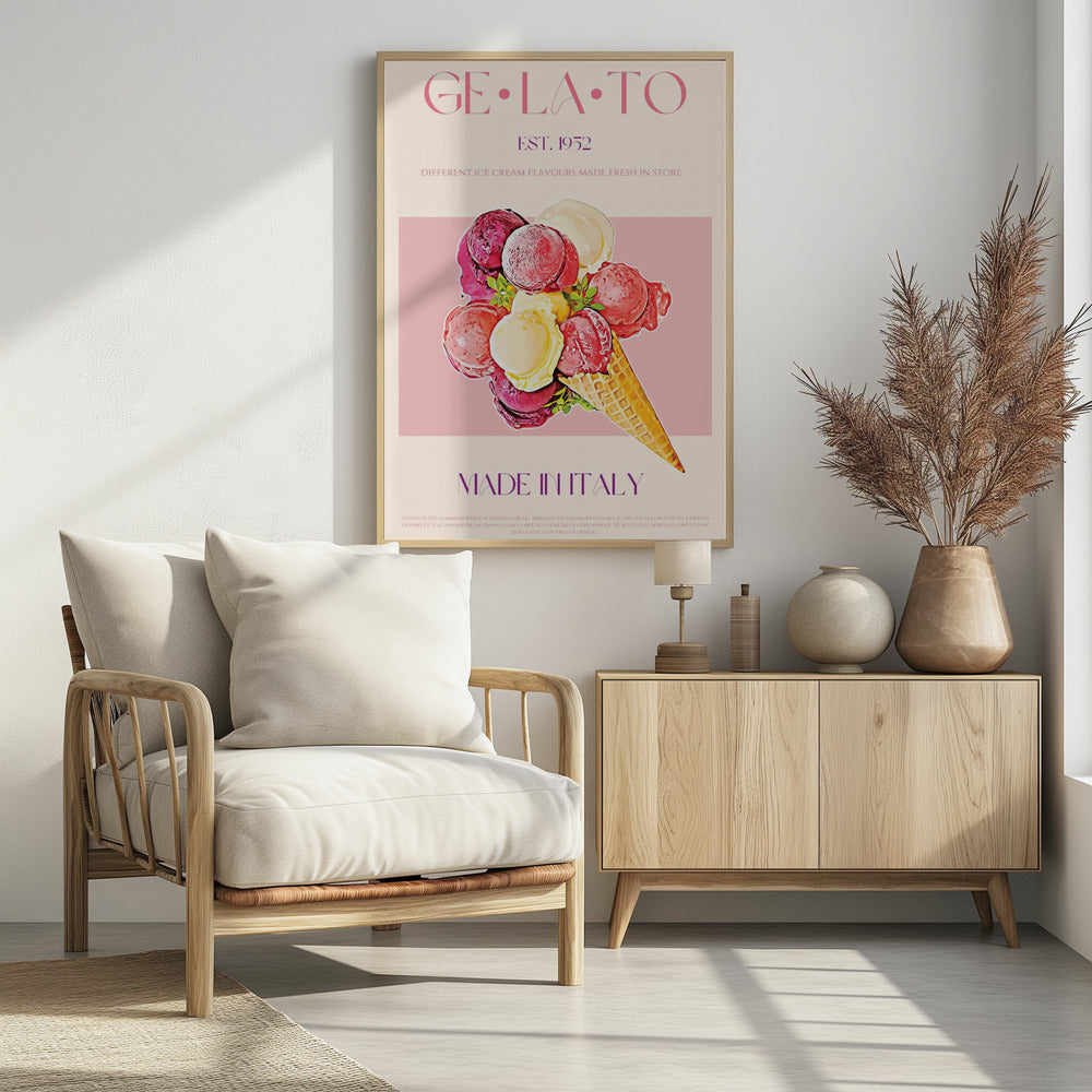 Vintage Style Gelato Poster | Poster