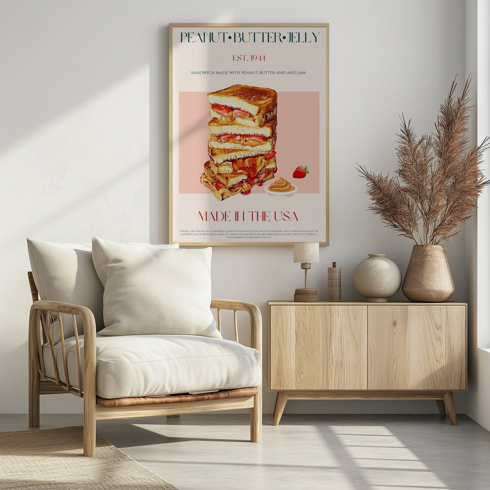 Peanut Butter And Jelly Sandwich Stack | Poster