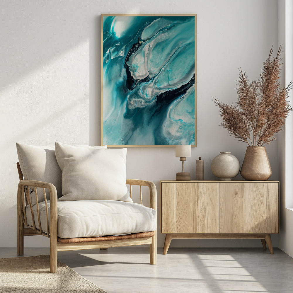 Ocean Teal Aqua Turquoise &quot;Ocean Teal&quot; | Poster