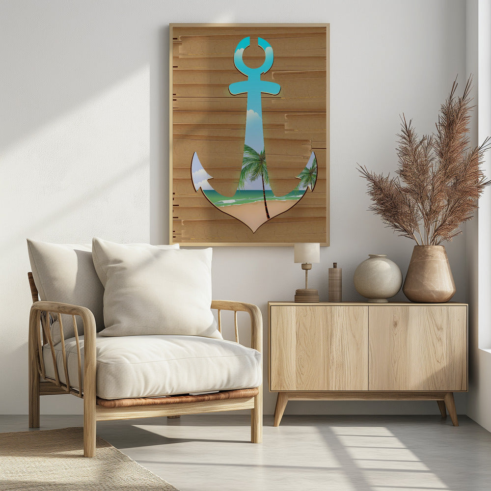 Anchor On The Beach | Poster