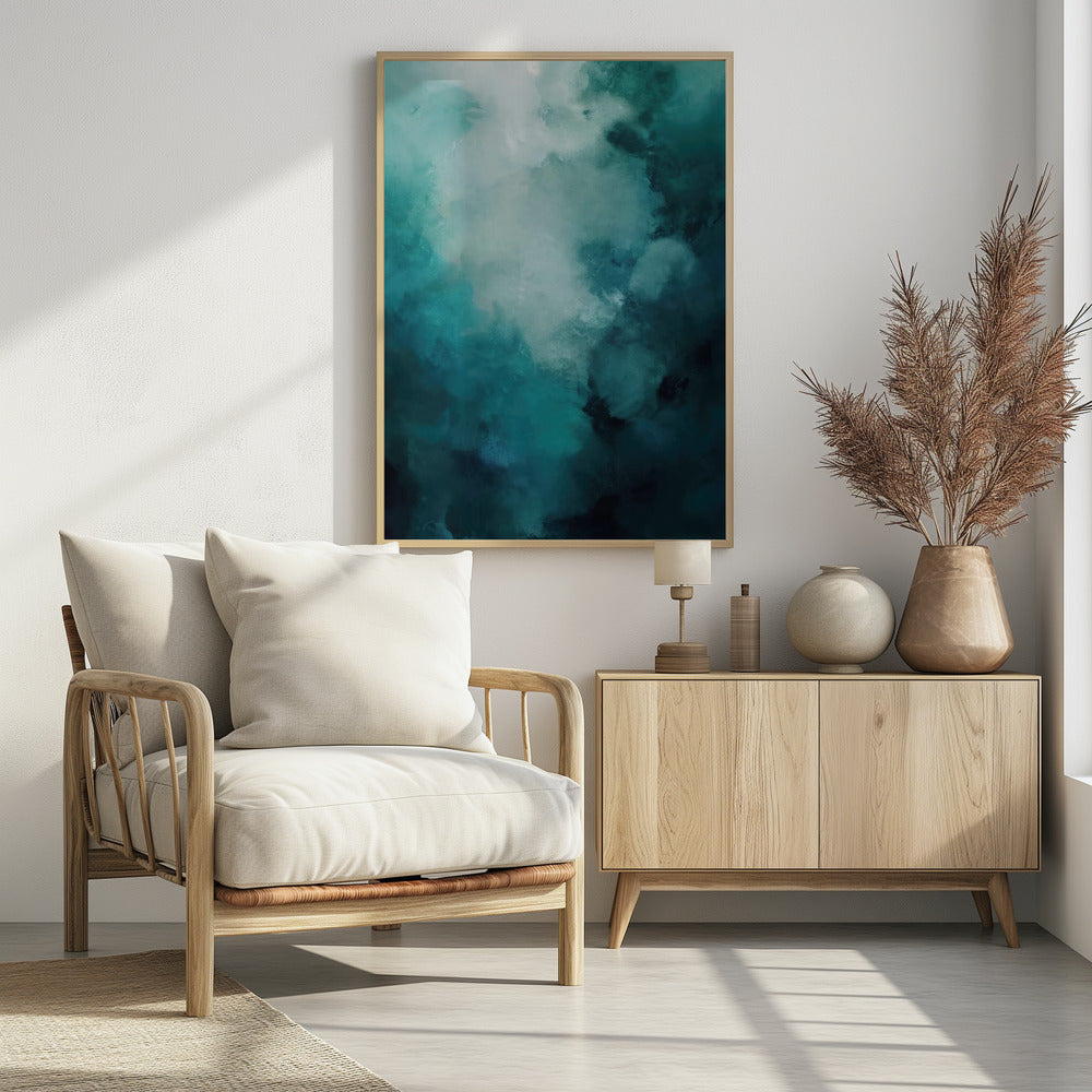 Misty Teal Abyss | Poster