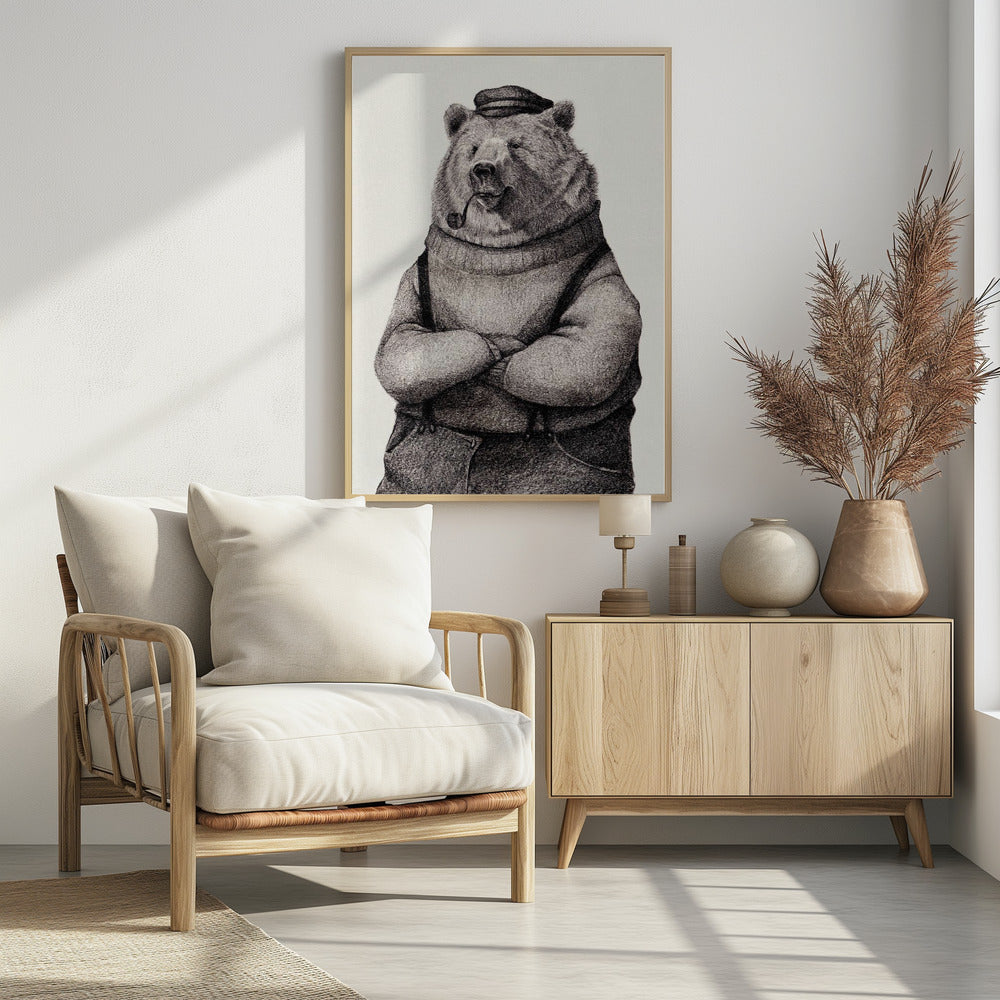 Bear In Vintage Attire | Poster