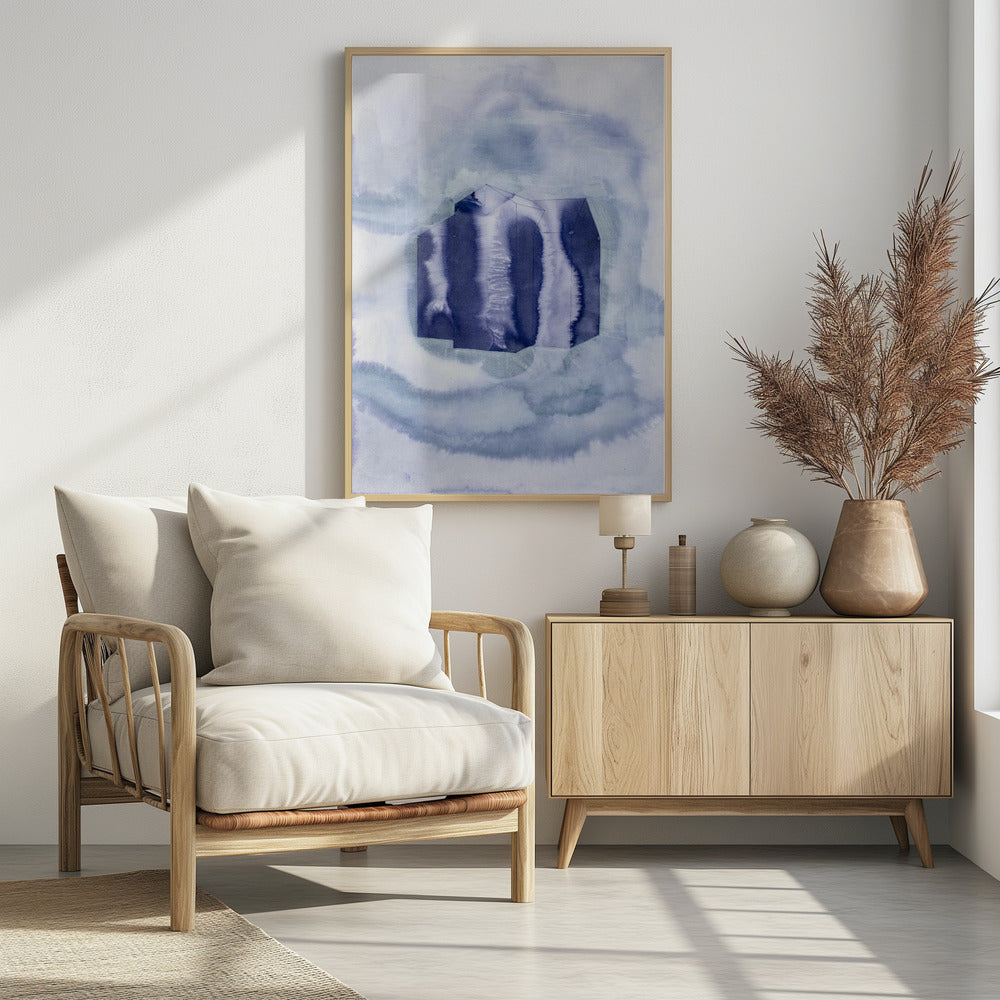 Blue and Purple Organic shapes | Poster