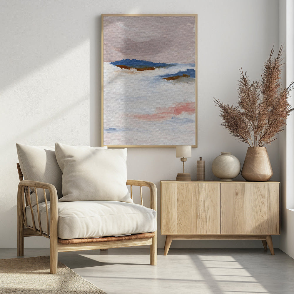 Soft Pastel Tones And Textured Brushstrokes | Poster