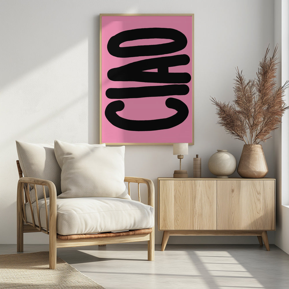Bold Black Typography on Pink | Poster