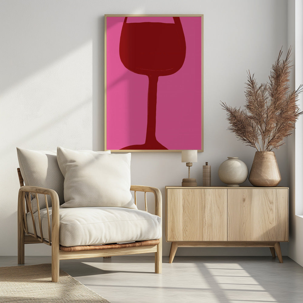 Wine and Pink Vibes | Poster