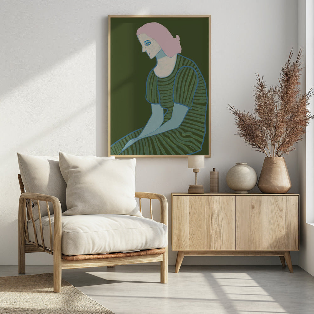 Lady sitting | Poster