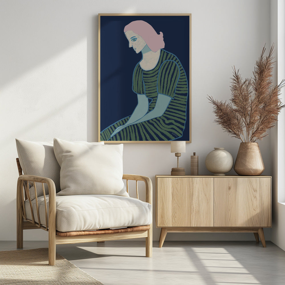 Lady sitting | Poster