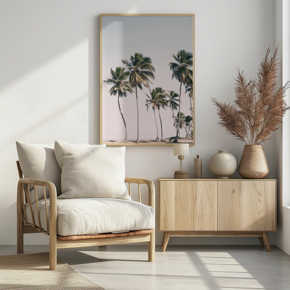 Blush Tropical Trees | Poster