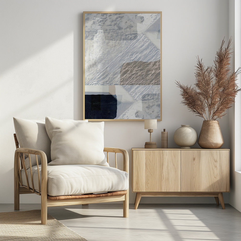 Fragmented Form in White | Poster