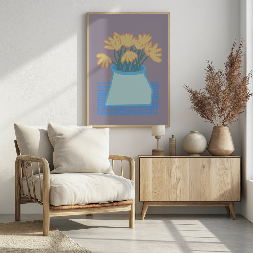 Daisies in vase | Poster
