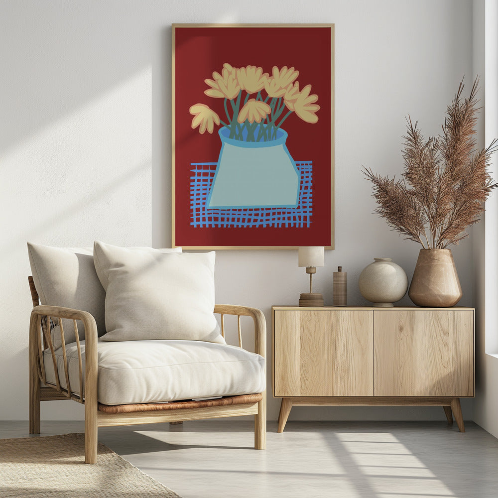 Daisies in vase | Poster