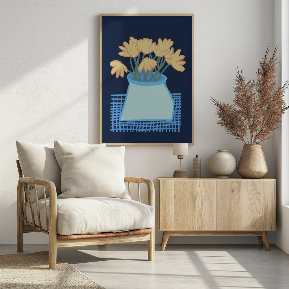 Daisies in vase | Poster