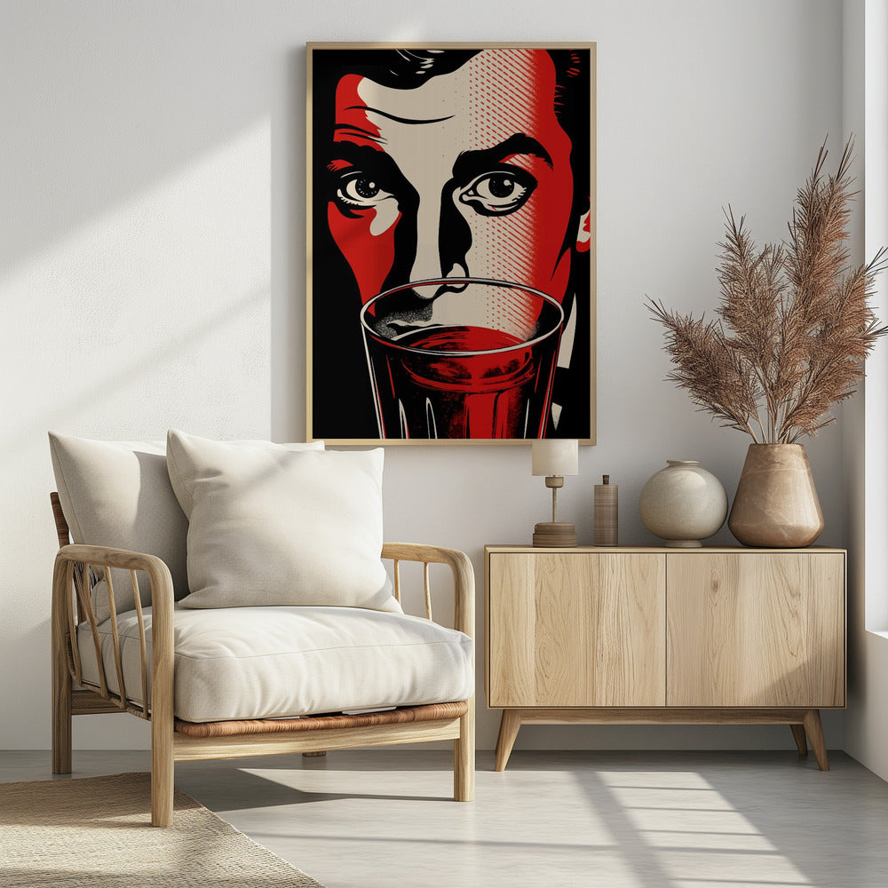 A Man with Intense Eyes | Poster