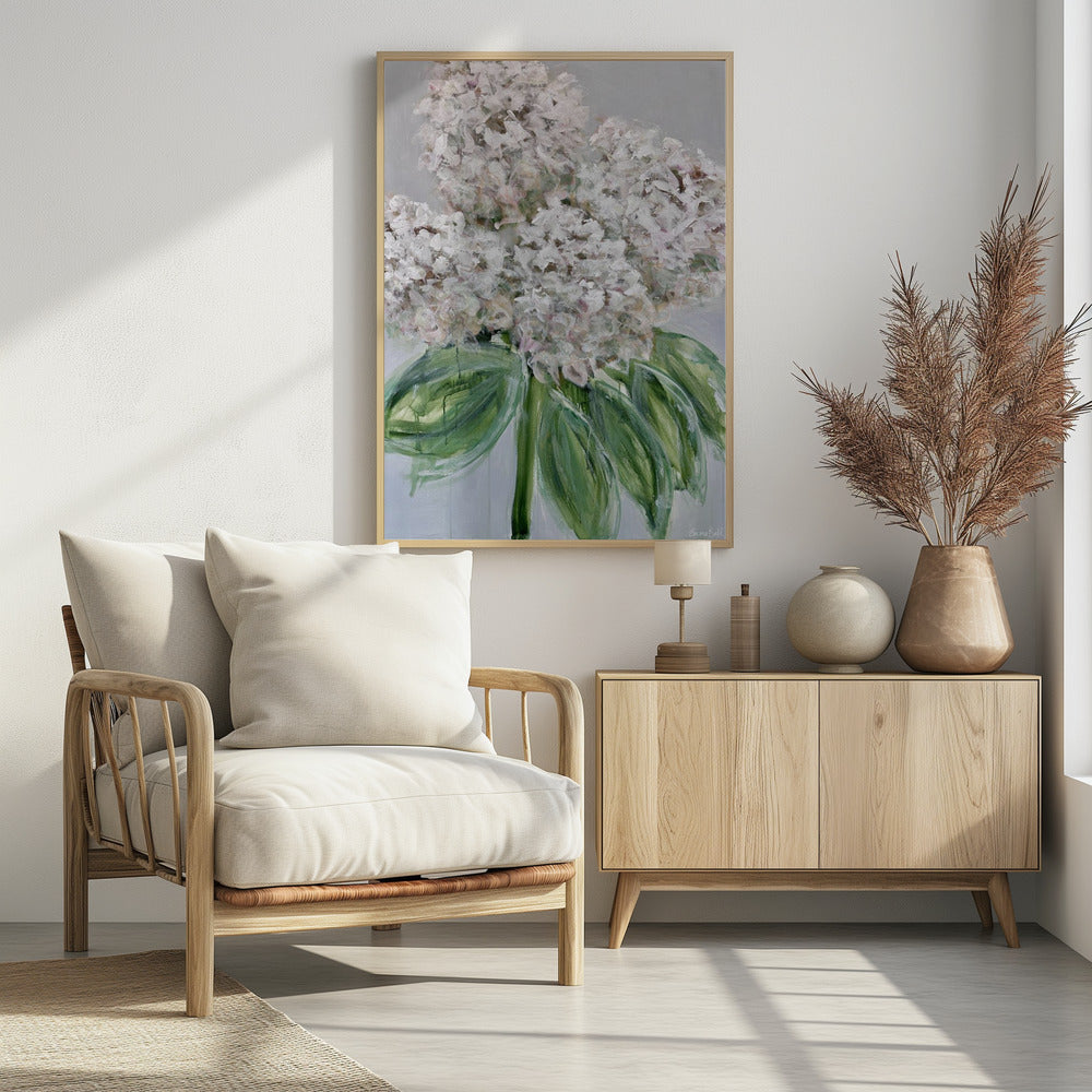 White Hydrangea Bloom | Poster