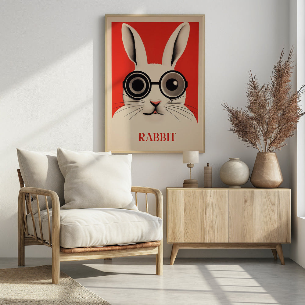 Rabbit With Oversized Glasses | Poster