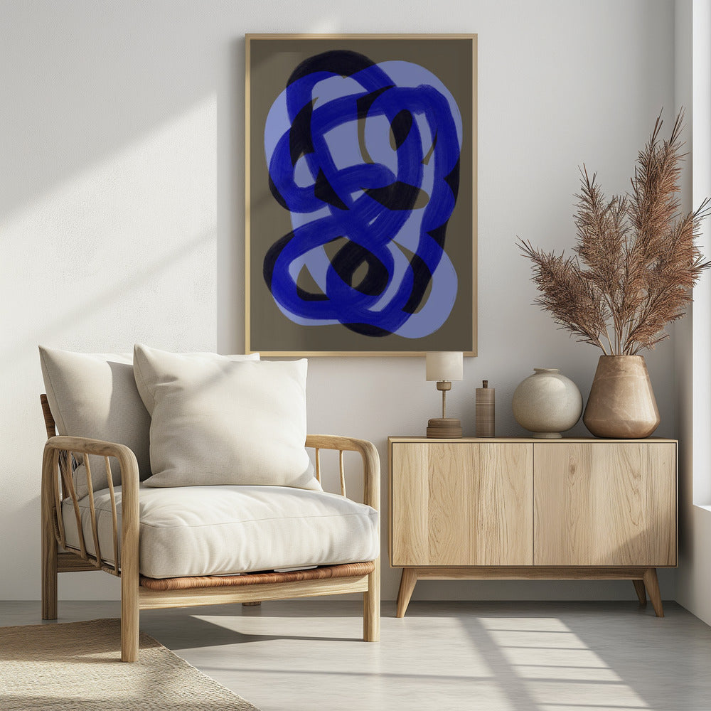 Blue Entwined Paths | Poster