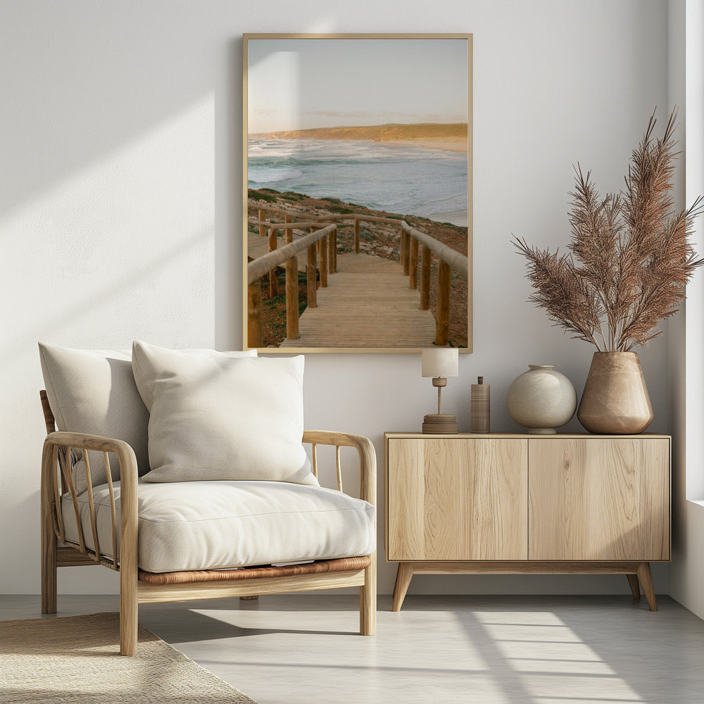 Serene Coastal Landscape At Sunset | Poster