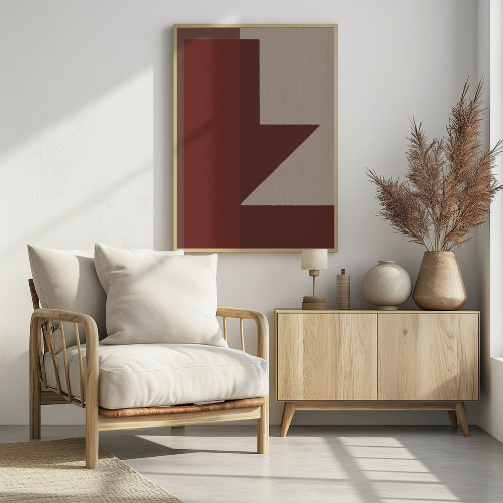 Red Geometric Composition | Poster