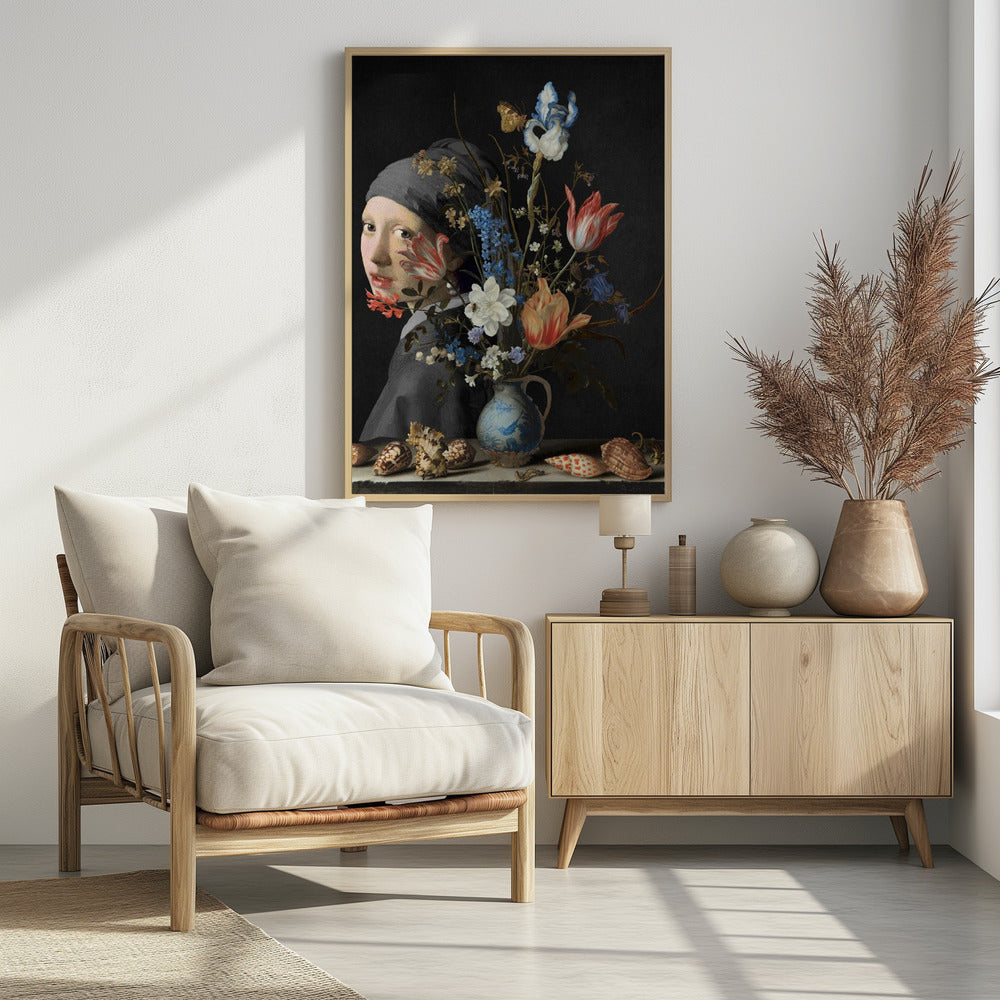 Girl With a Pearl Earring -  Behind a Wan Li Vase Edition | Poster