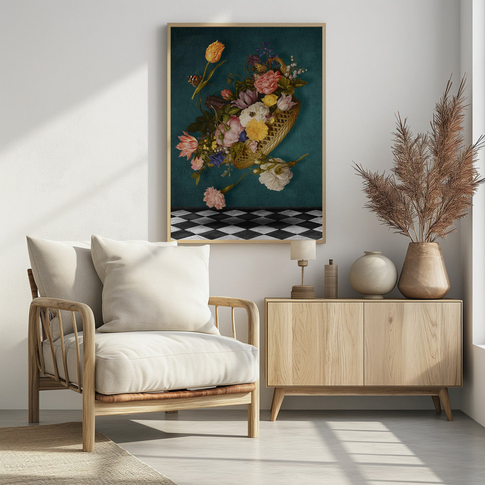 Floating Floral Basket | Poster