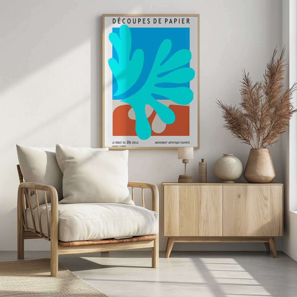 Organic Shapes And Vibrant Blue Hues | Poster