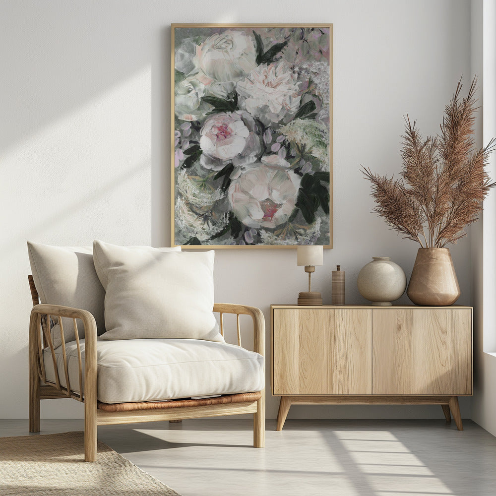 flForal Composition With White And Pink Flowers | Poster