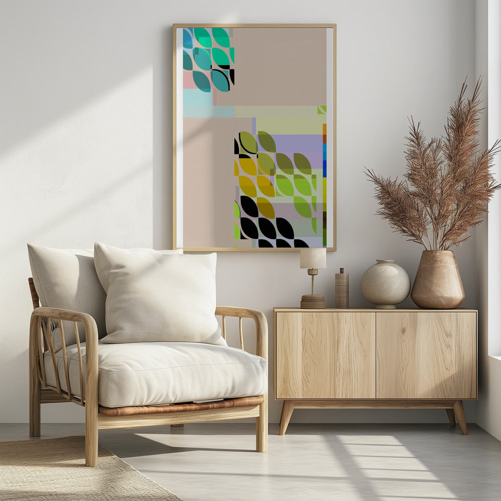 Colorful Leaf Like Shapes | Poster