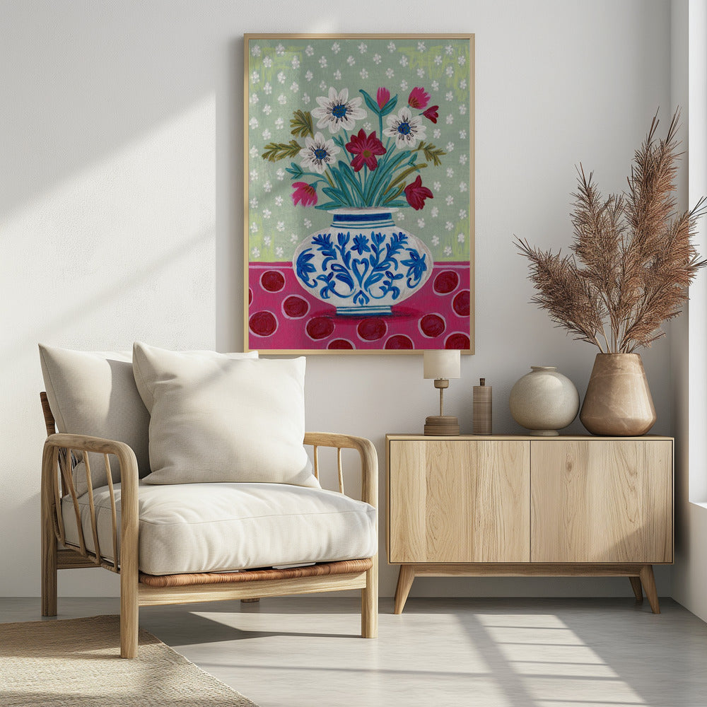 Flowers in Vase Still life | Poster