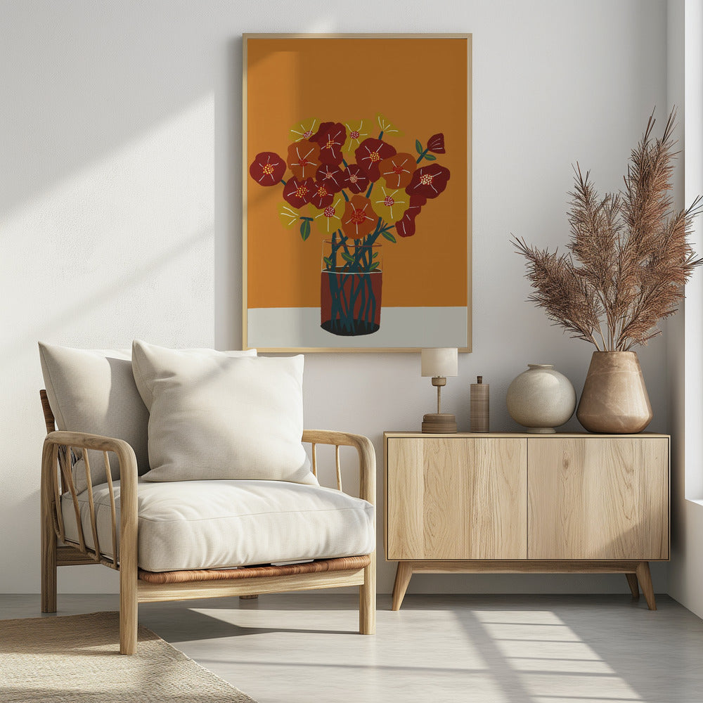 Floral flowers in vase | Poster