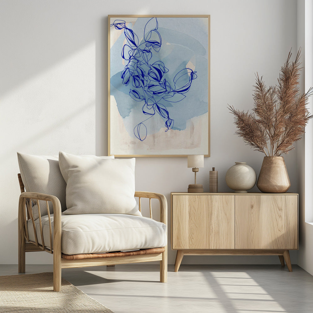 Blue Vine Elegance | Poster